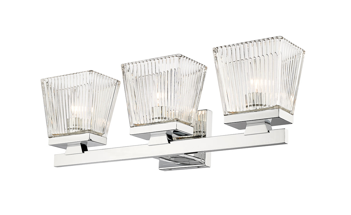 Luminaire de vanité Astor Chrome, Transparent, 23" – vue 4