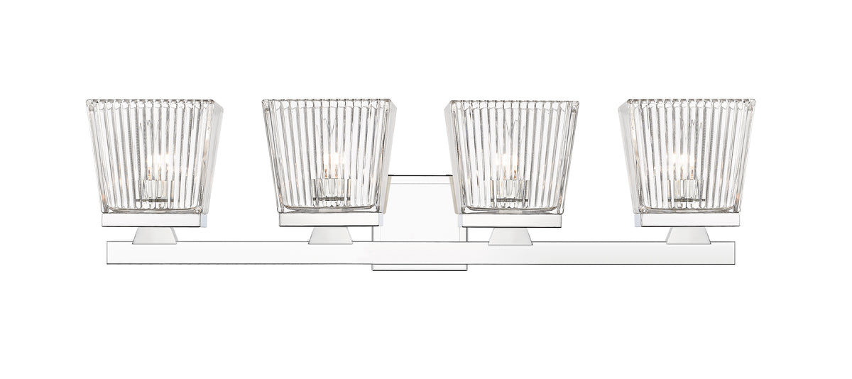Luminaire de vanité Astor Chrome, Transparent, 29" – vue 5