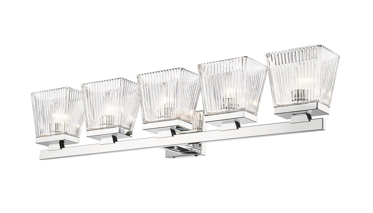 Luminaire de vanité Astor Chrome, Transparent, 36" – vue 4