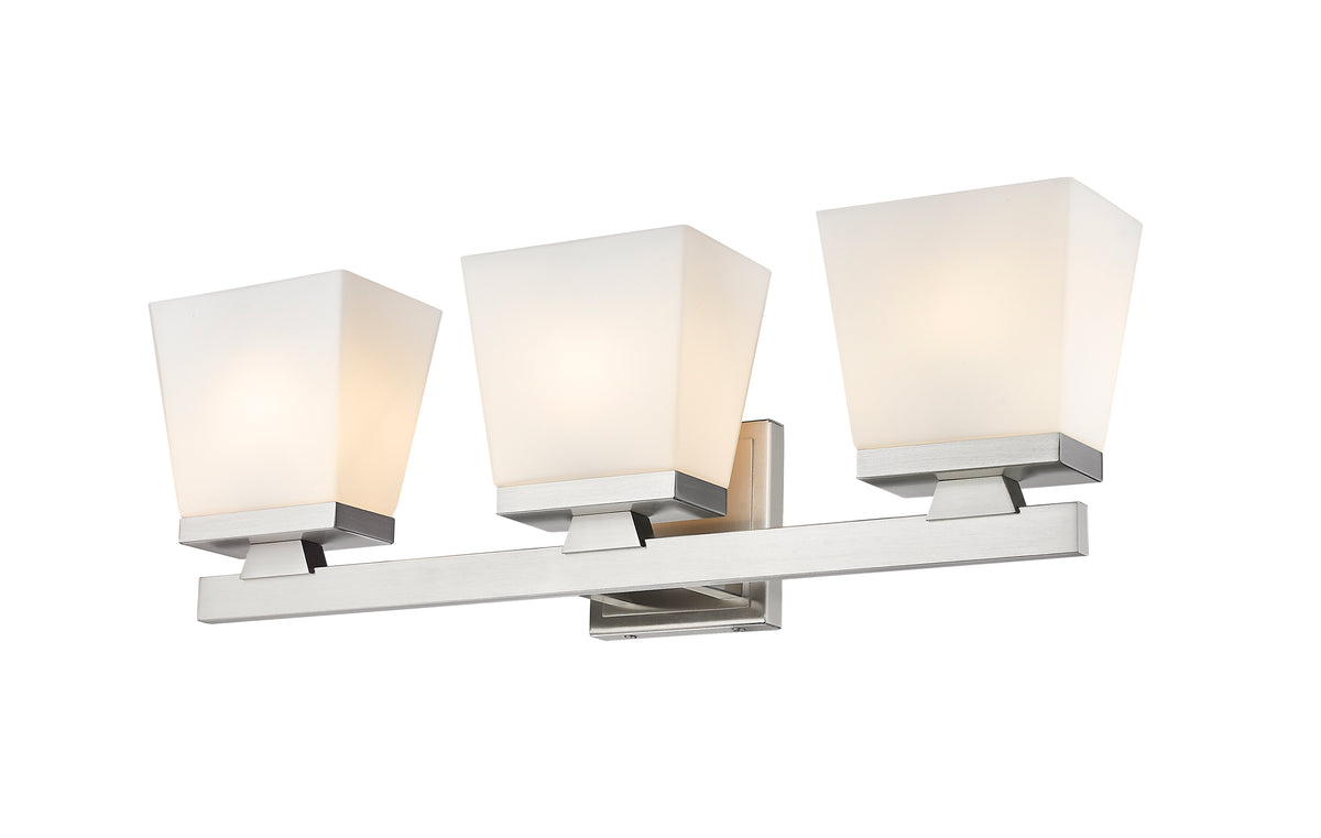 Luminaire de vanité Astor Nickel brossé, Opale givrée, 23" – vue 5