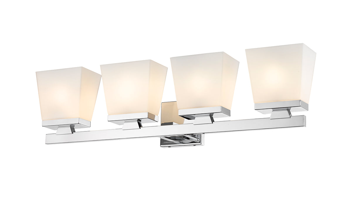 Luminaire de vanité Astor Chrome, Opale givrée, 29" – vue 4