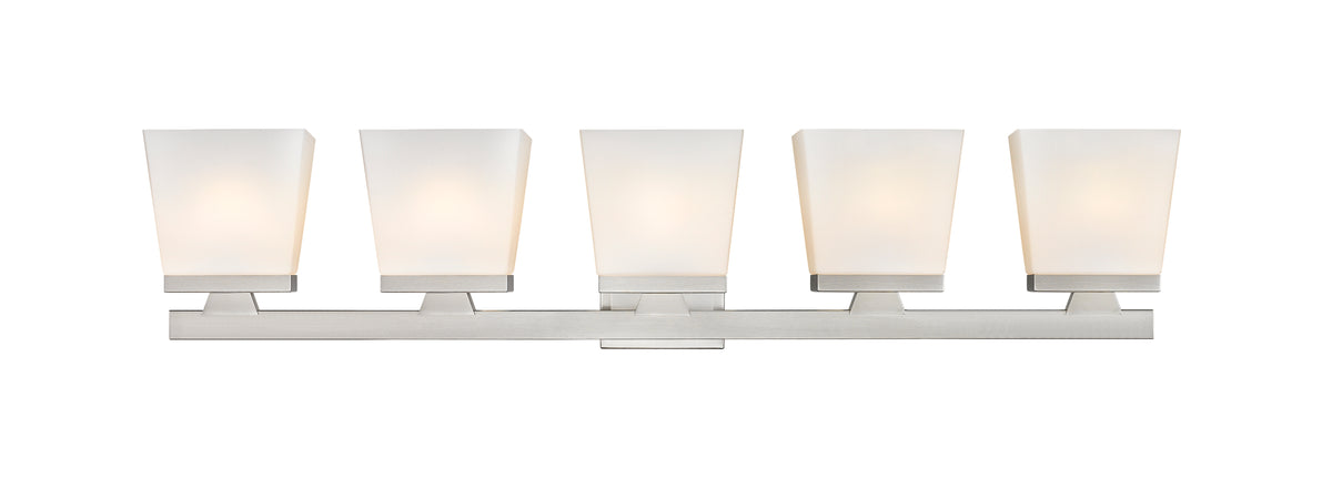 Luminaire de vanité Astor Nickel brossé, Opale givrée, 36" – vue 5
