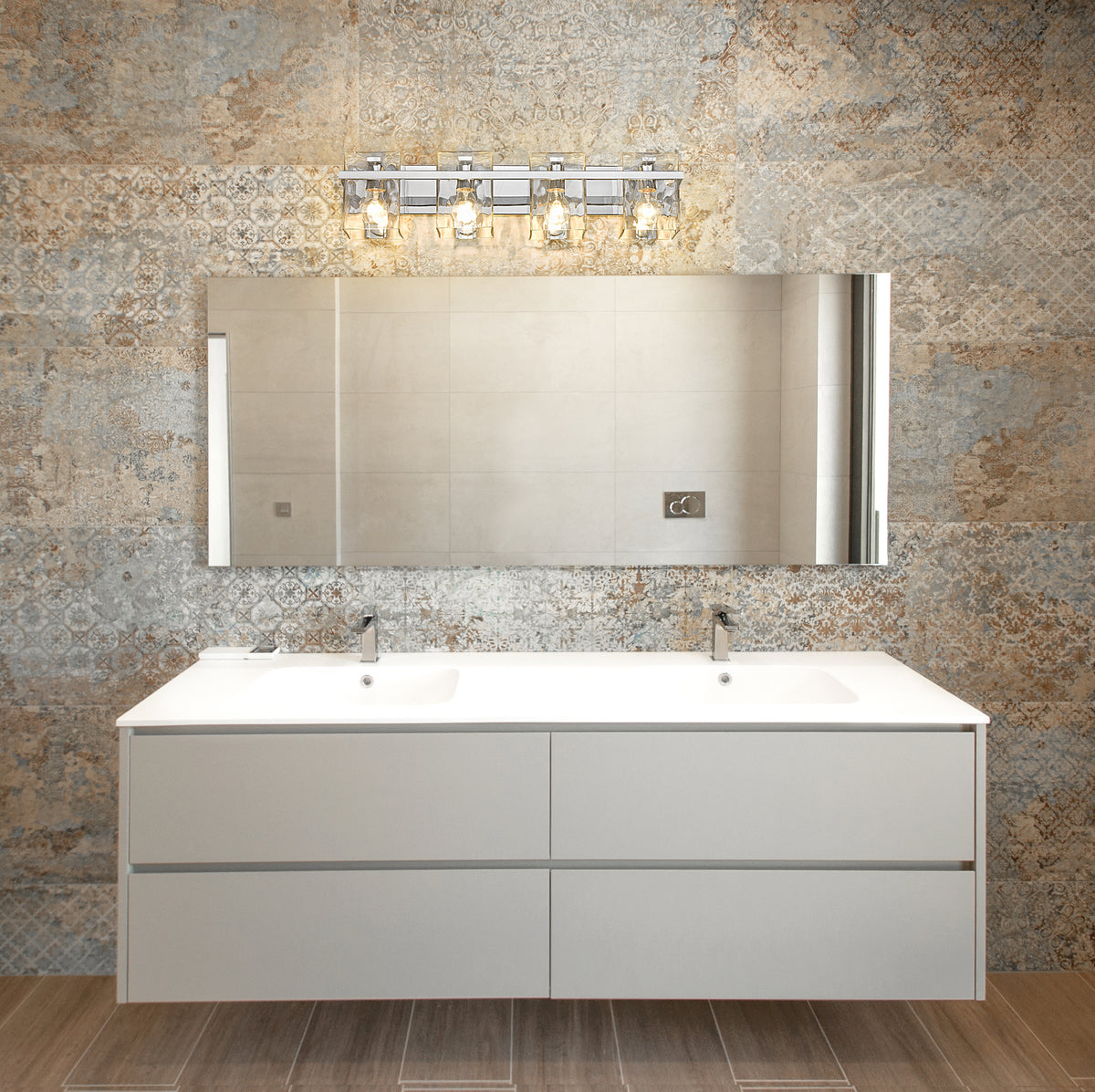 Luminaire de vanité Bennington Chrome, 29 1/4" – vue 2