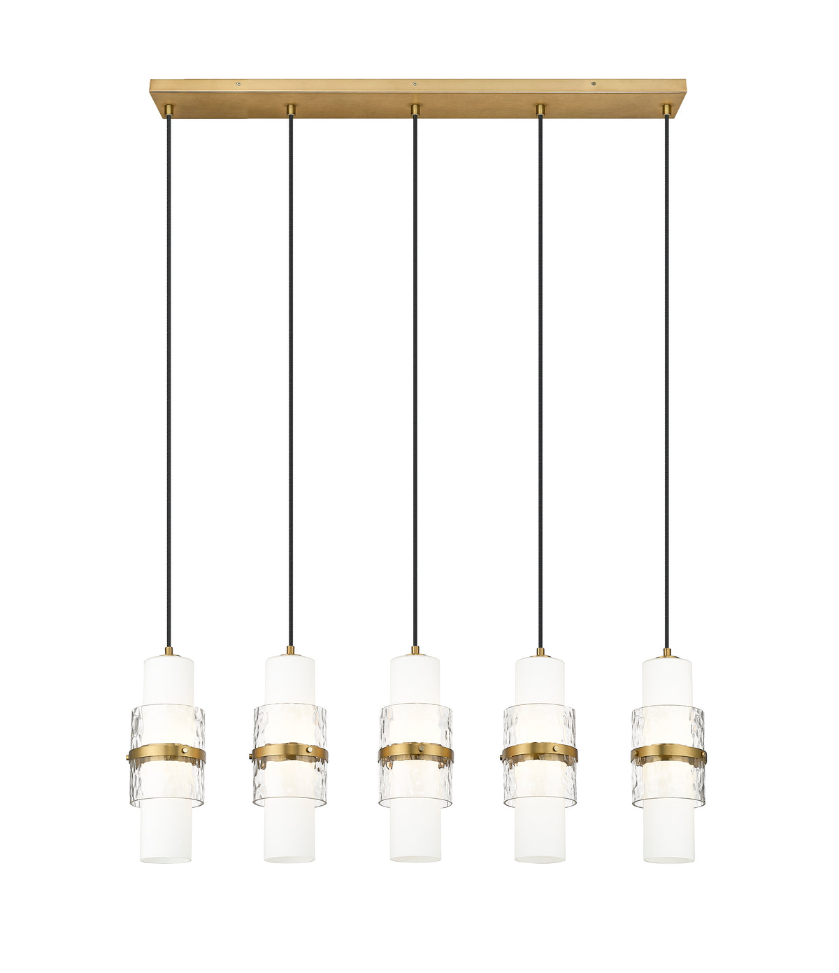 Suspension linéaire multiple Cayden Or moderne, nombre ampoules 5 – vue 4