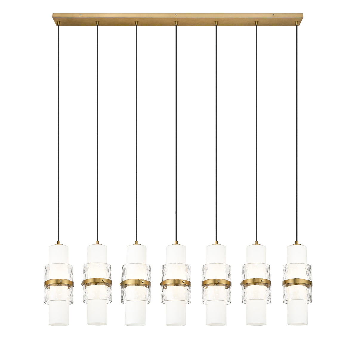 Suspension linéaire multiple Cayden Or moderne, nombre ampoules 7 – vue 4