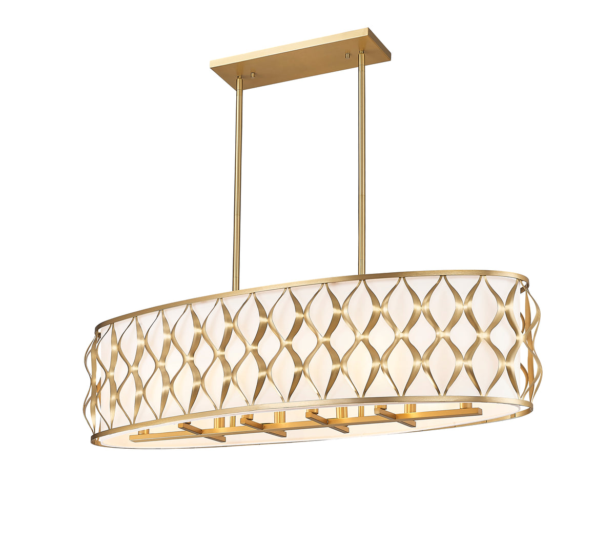 Suspension linéaire Harden Or moderne – vue 4
