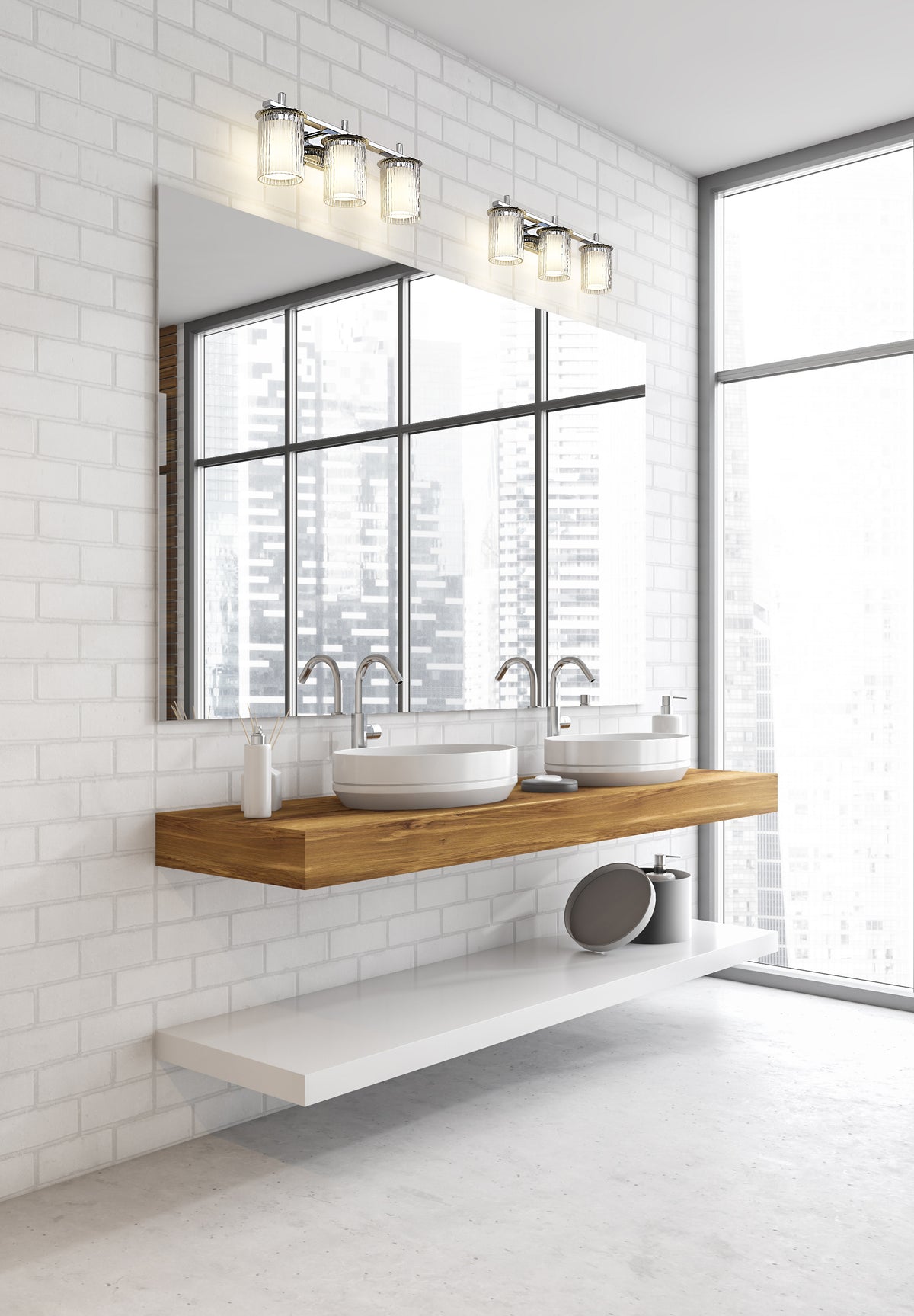 Luminaire de vanité Grayson Chrome, 23" – vue 2