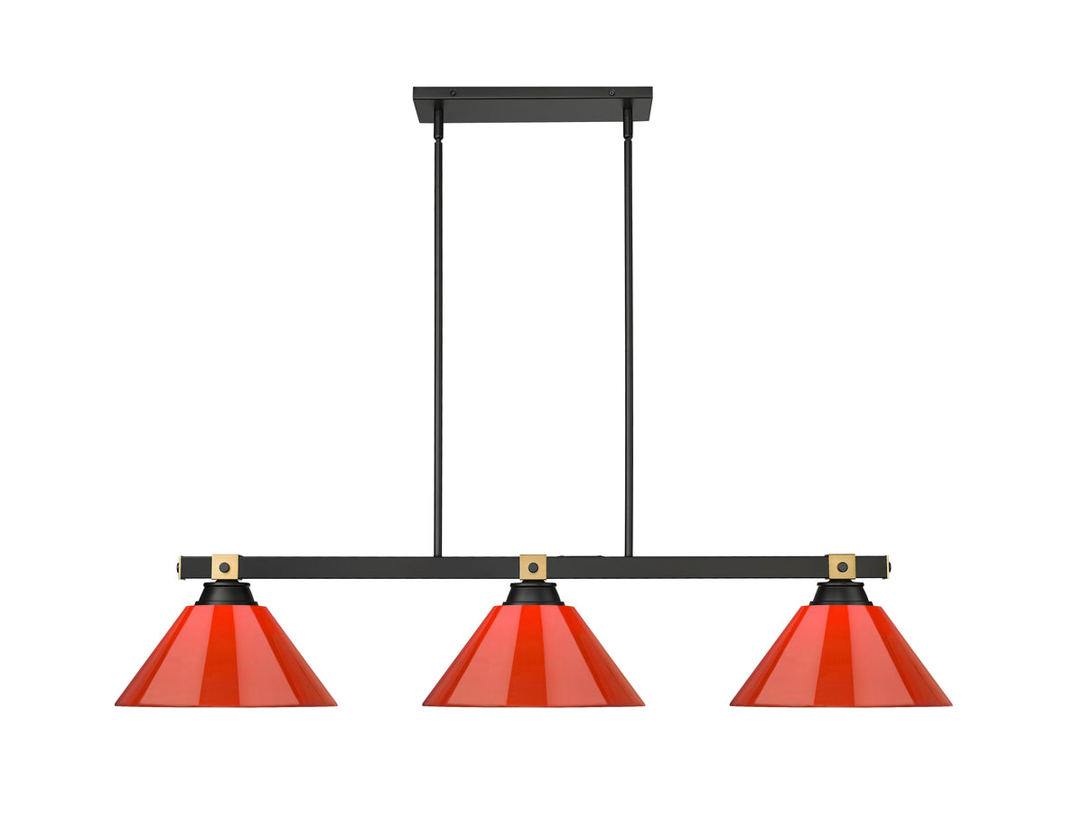 Suspension linéaire Bronte Rouge, 14" – vue 4