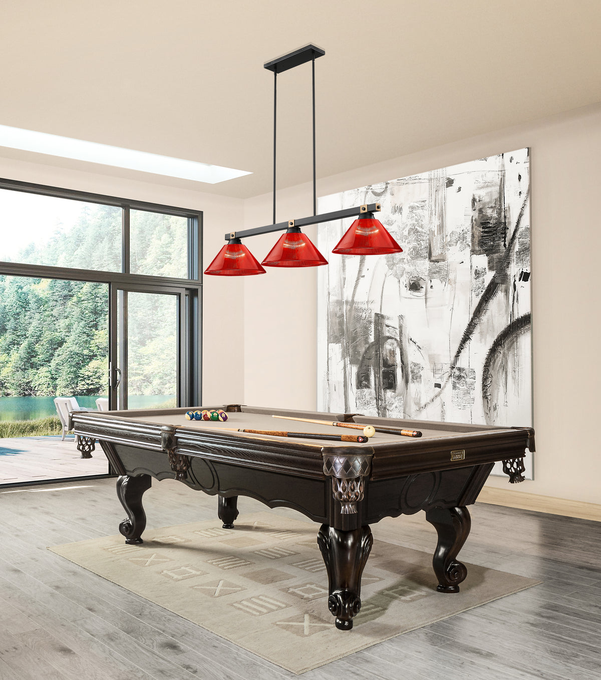 Suspension linéaire Bronte Rouge, 14" – vue 2