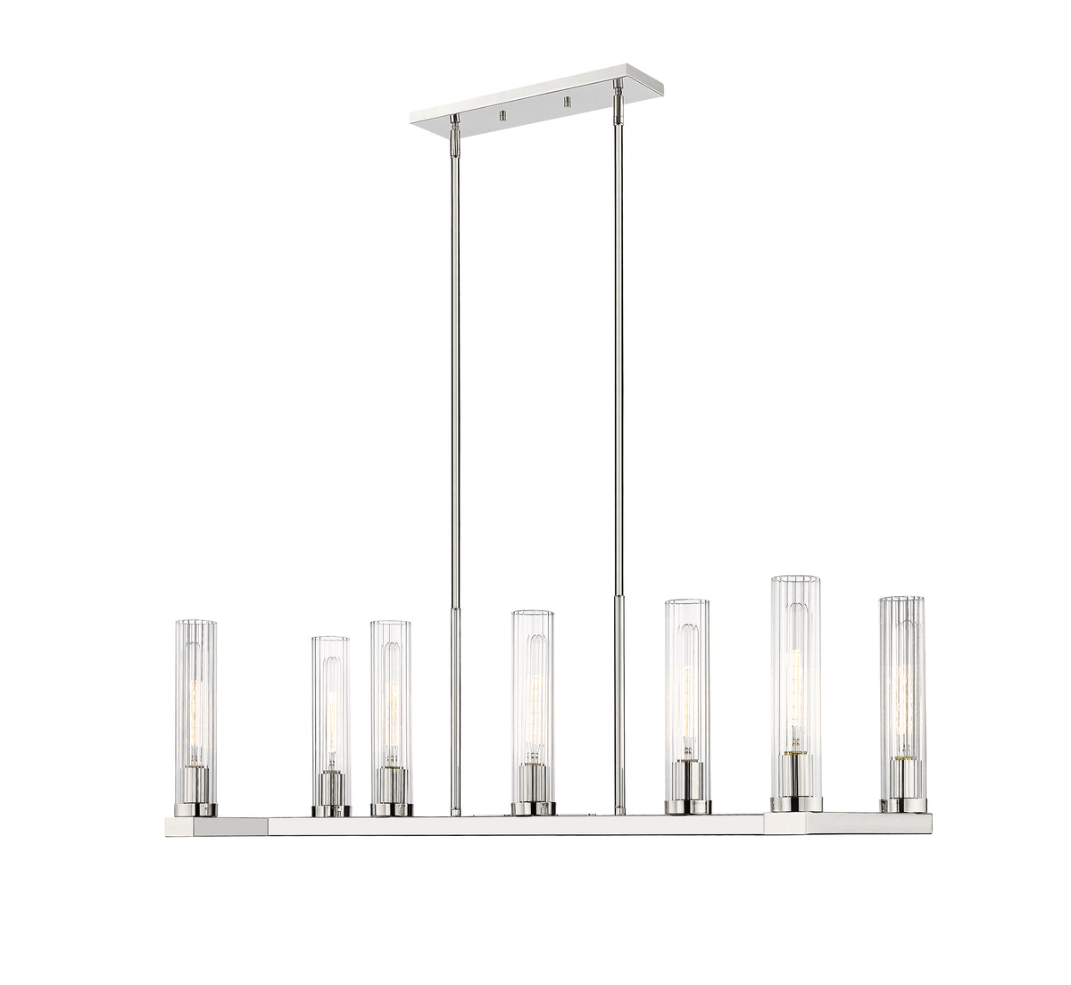 Suspension linéaire Beau Nickel poli, nombre ampoules 7 – vue 5