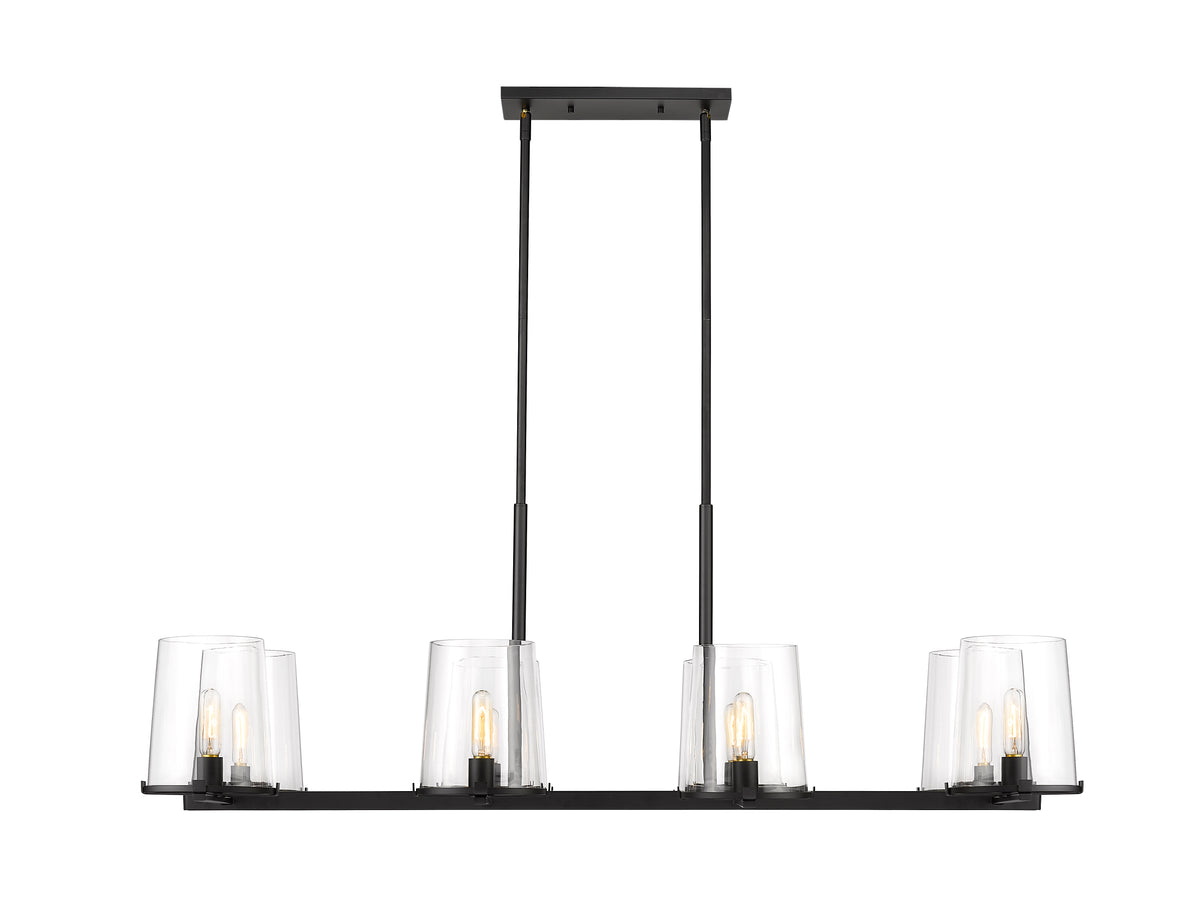 Suspension linéaire Callista Noir mat, nombre ampoules 8 – vue 4