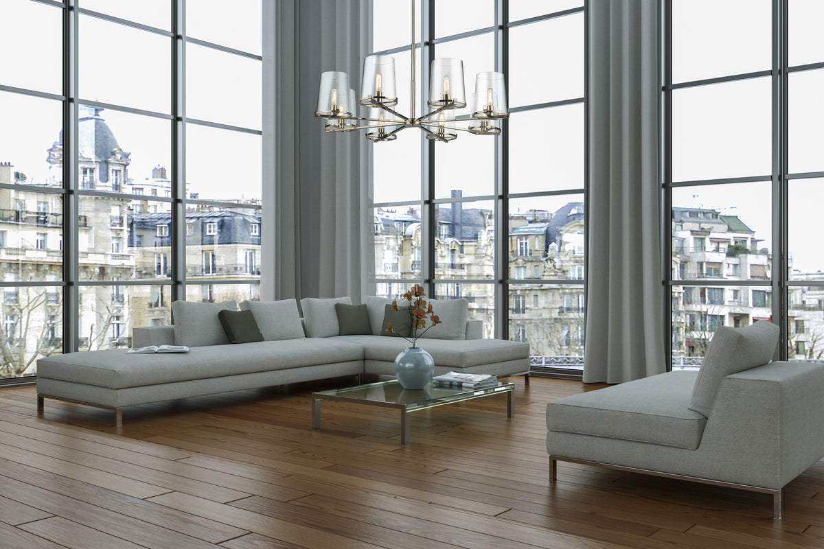 Lustre Callista Nickel poli, 44" – vue 2