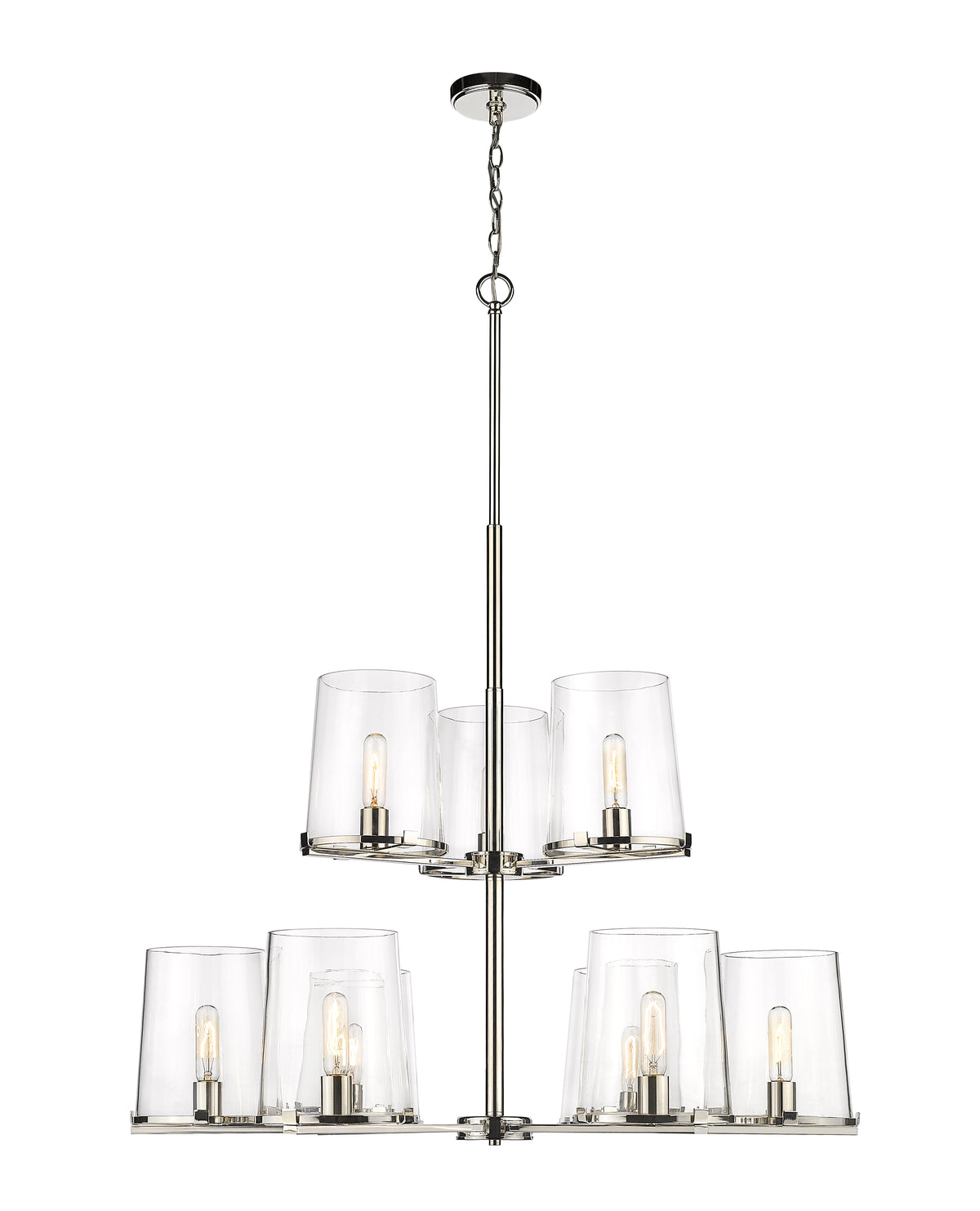 Lustre Callista Nickel poli, 38" – vue 4