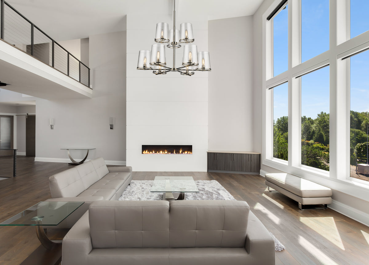 Lustre Callista Nickel poli, 38" – vue 3