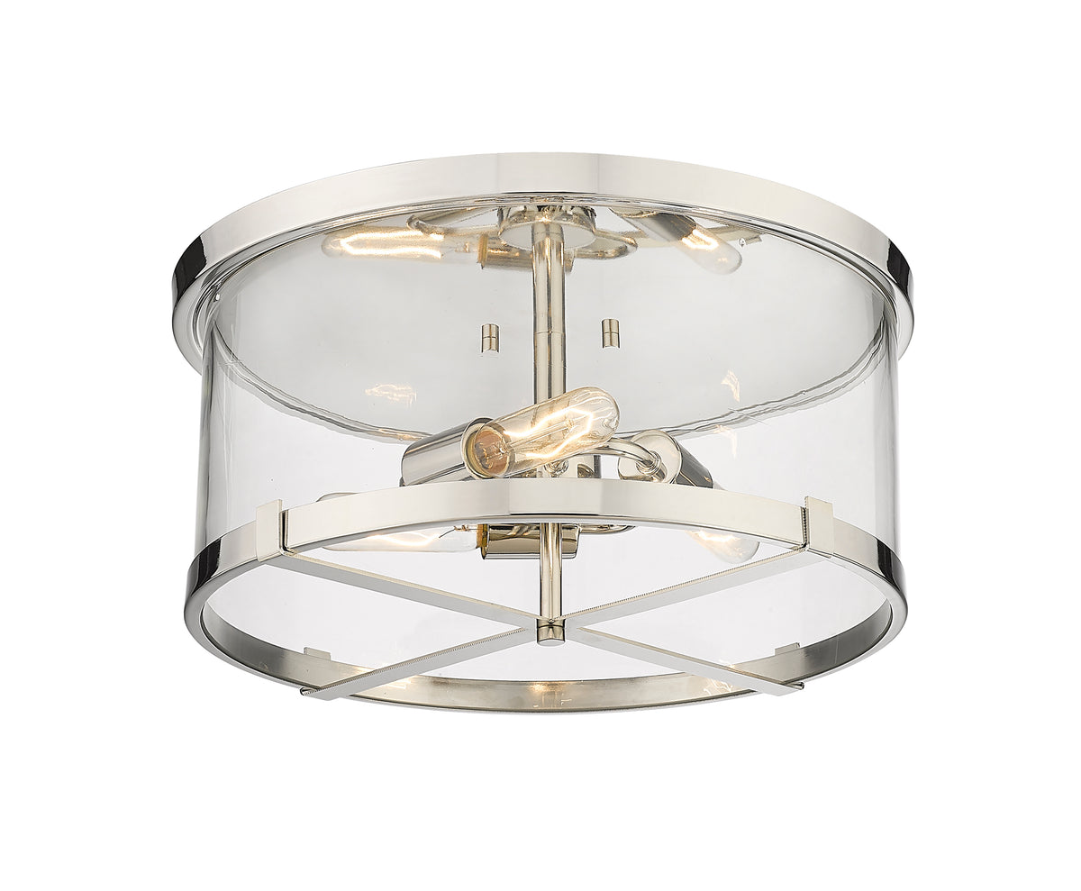 Plafonnier Callista Nickel poli – vue 5