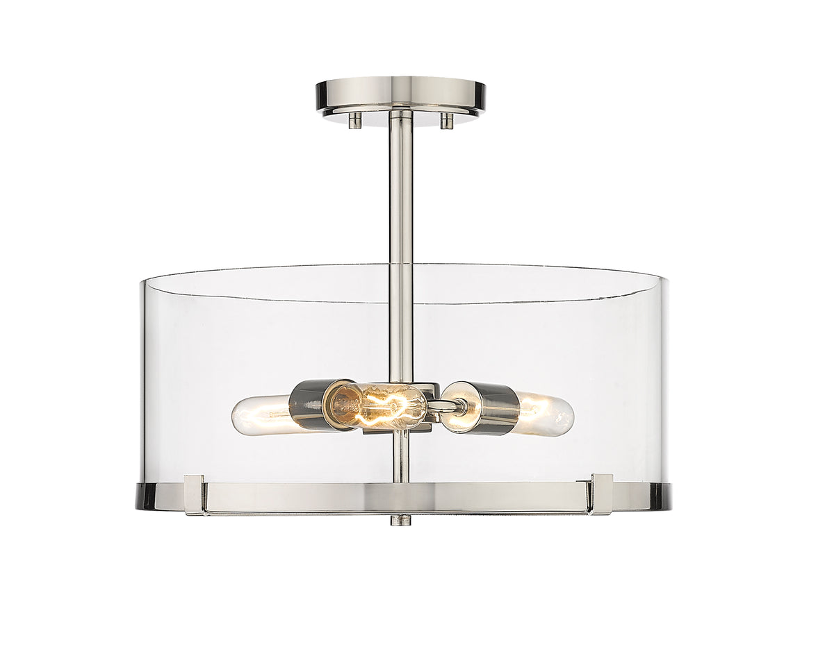 Semi-plafonnier Callista Nickel poli – vue 4