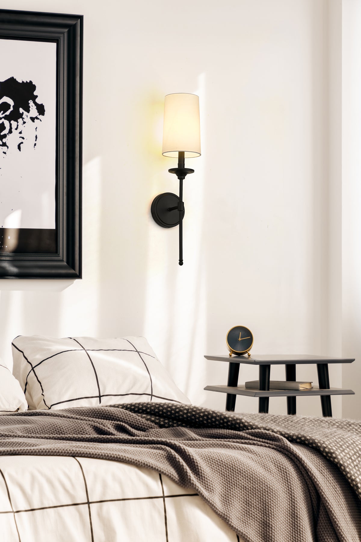 Applique murale Emily Noir mat, Blanc cassé, 5 1/2" – vue 3