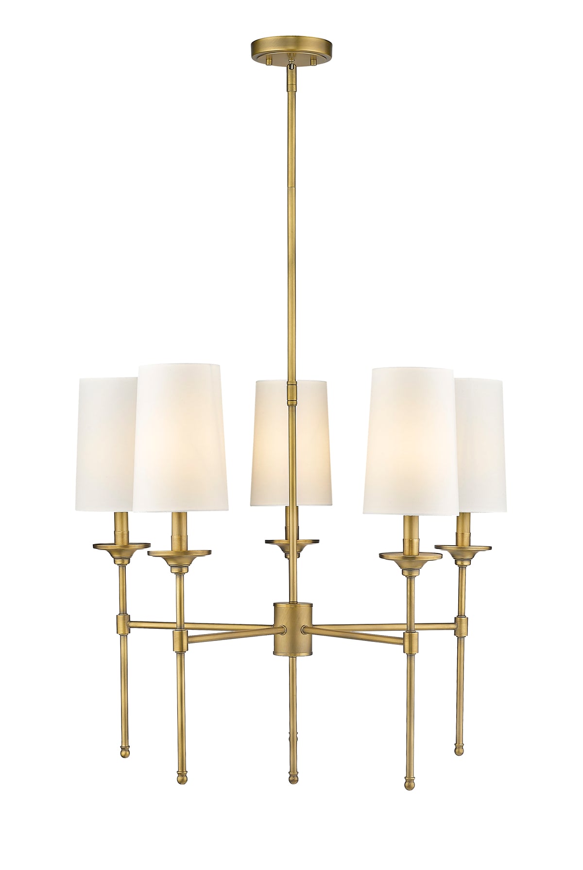 Lustre Emily Laiton frotté, nombre ampoules 5 – vue 4
