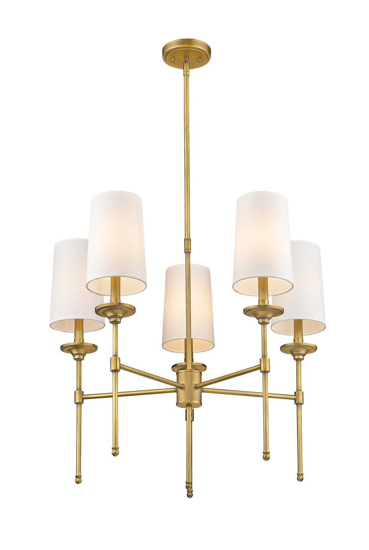 Lustre Emily Laiton frotté, nombre ampoules 5 – vue 5