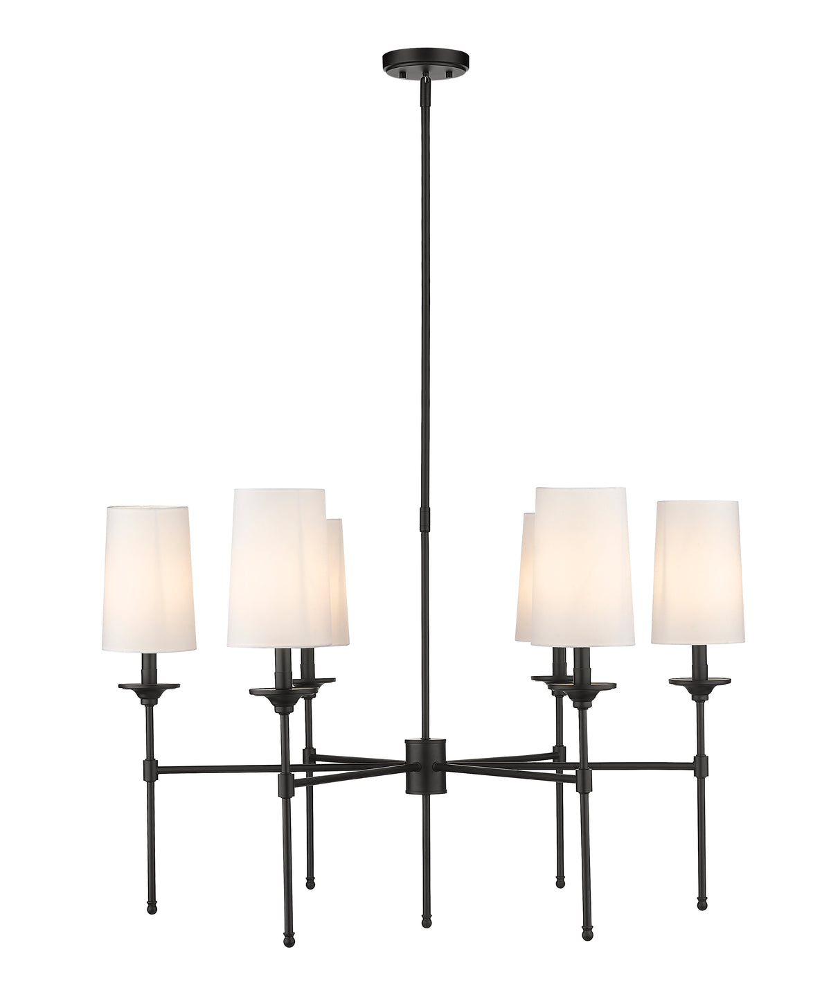 Lustre Emily Noir mat, nombre ampoules 6 – vue 4