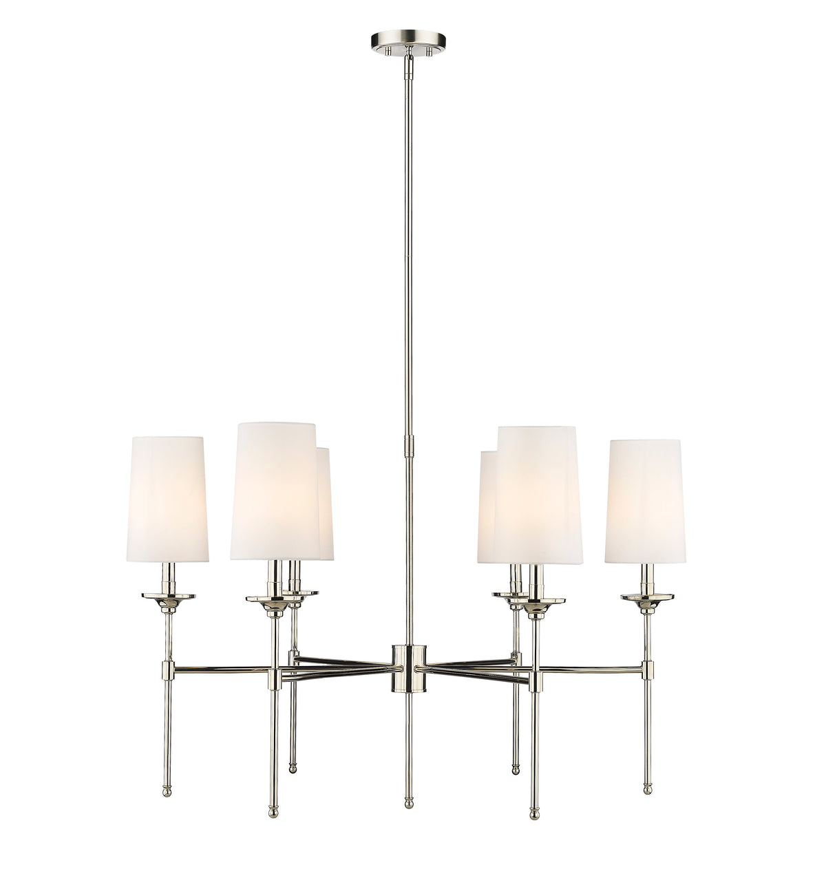 Lustre Emily Nickel poli, nombre ampoules 6 – vue 4