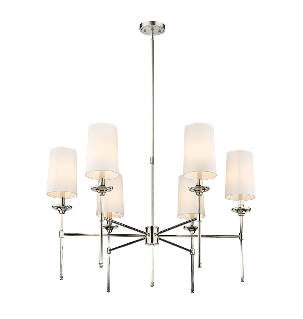 Lustre Emily Nickel poli, nombre ampoules 6 – vue 5