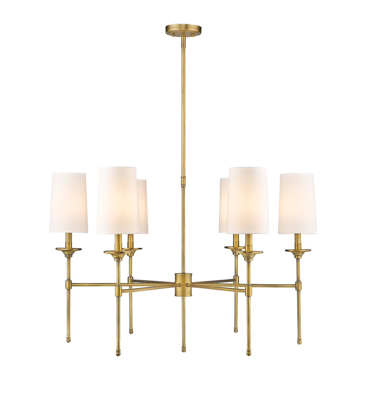 Lustre Emily Laiton frotté, nombre ampoules 6 – vue 4