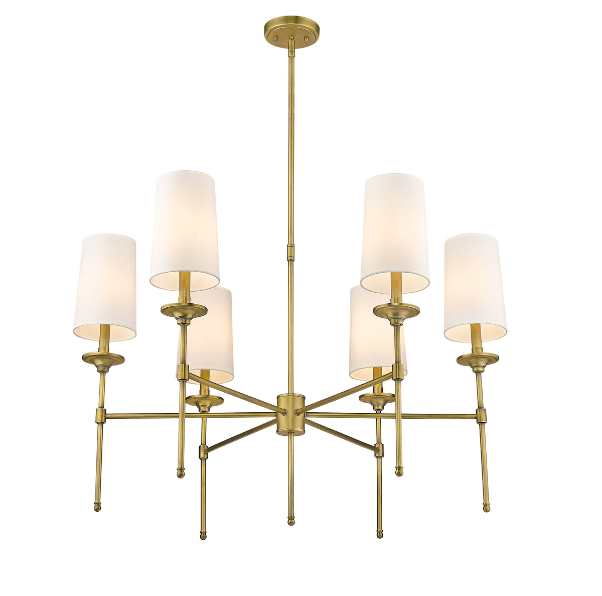 Lustre Emily Laiton frotté, nombre ampoules 6 – vue 5