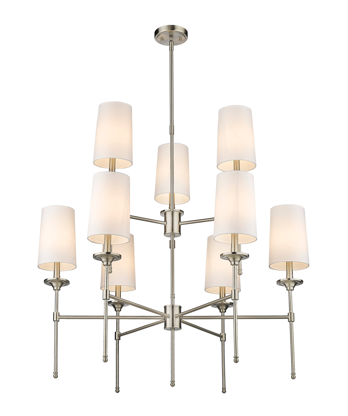 Lustre Emily Nickel brossé, nombre ampoules 9 – vue 5