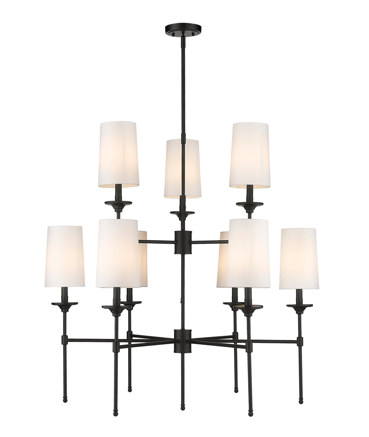 Lustre Emily Noir mat, nombre ampoules 9 – vue 4