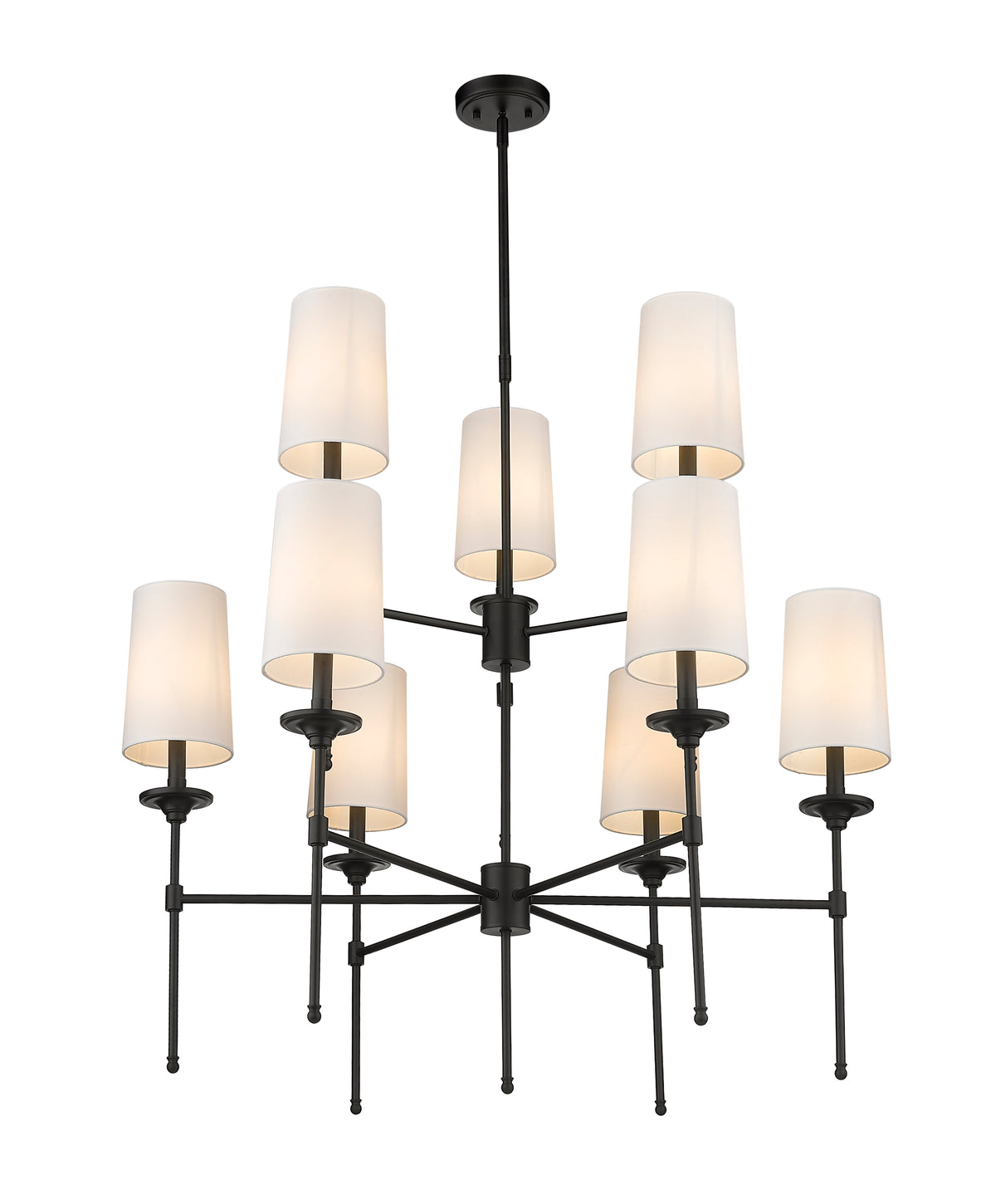 Lustre Emily Noir mat, nombre ampoules 9 – vue 5