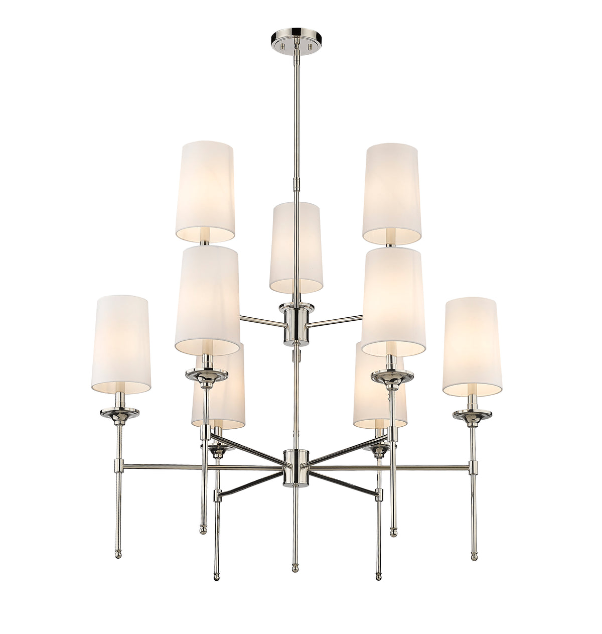 Lustre Emily Nickel poli, nombre ampoules 9 – vue 5