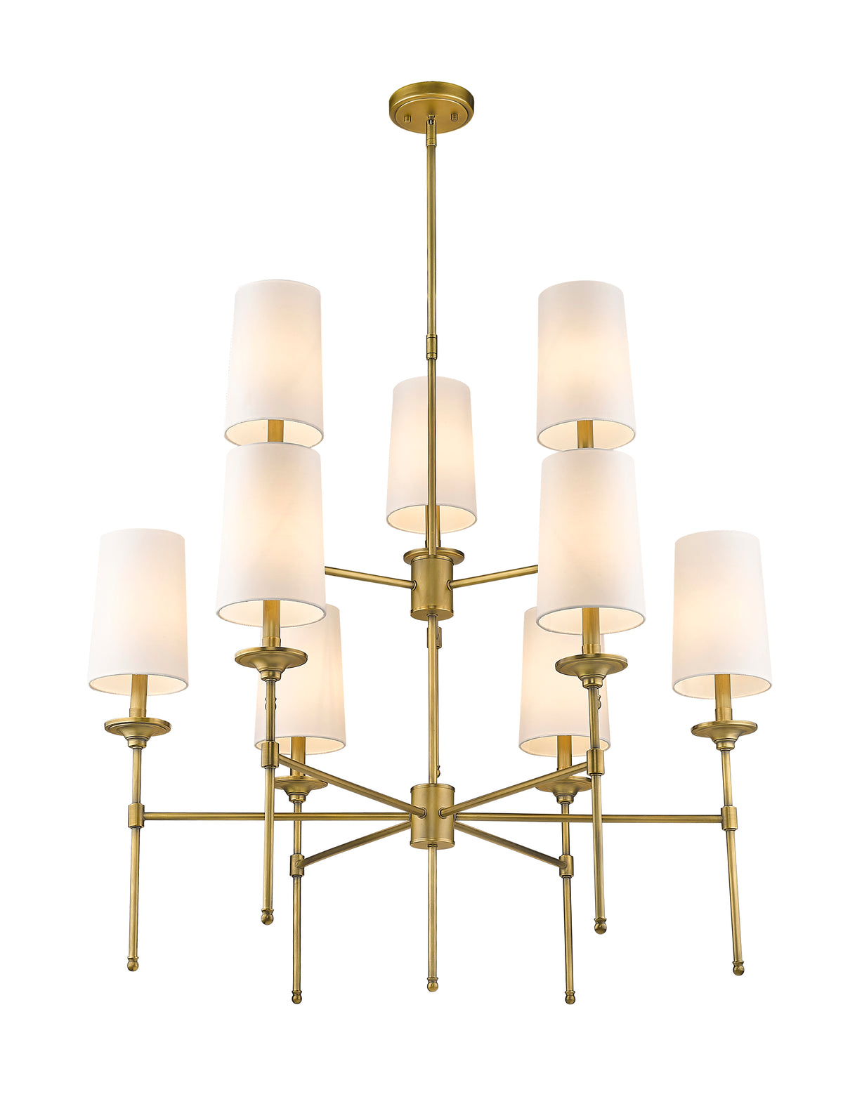 Lustre Emily Laiton frotté, nombre ampoules 9 – vue 5