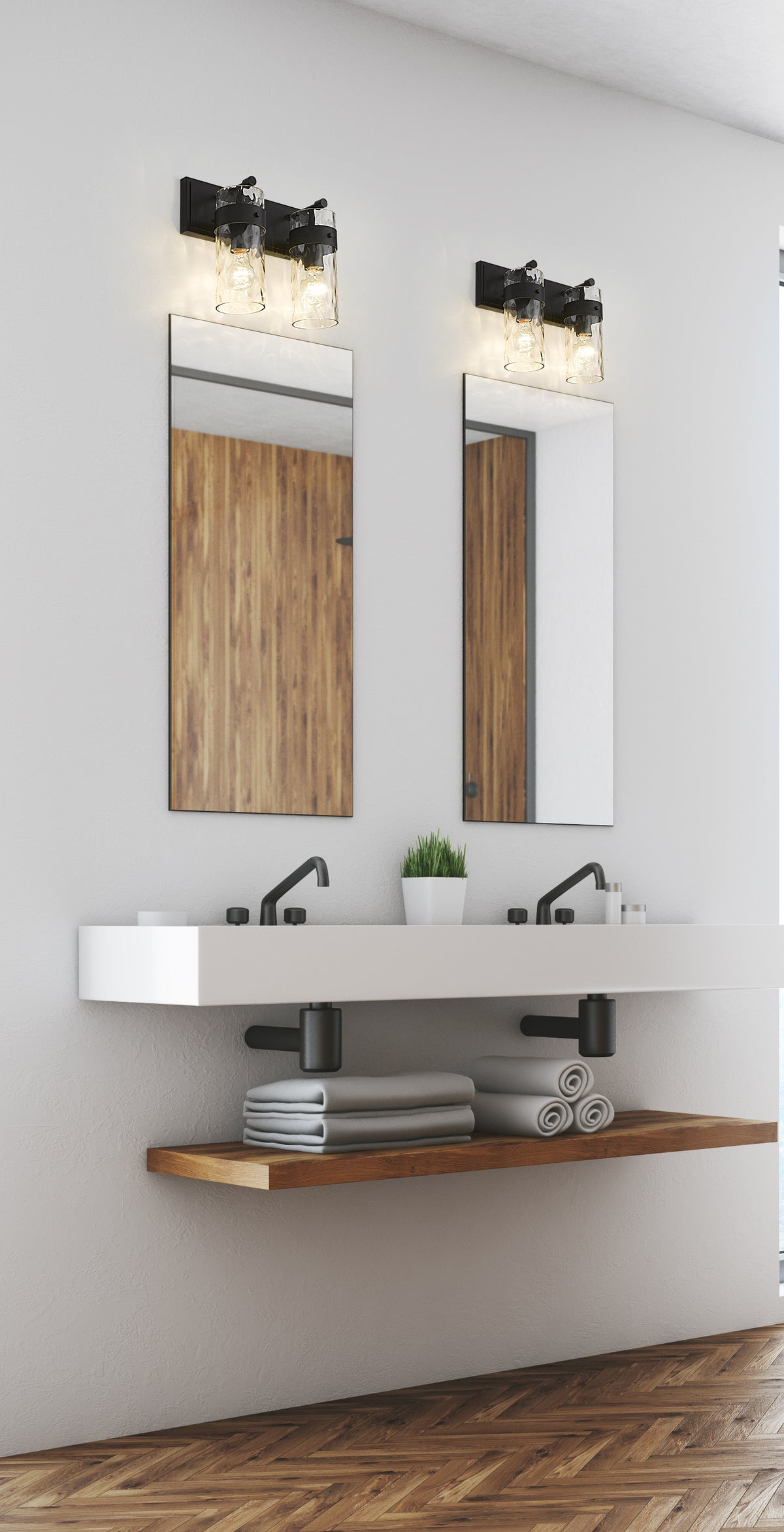 Luminaire de vanité Fontaine Noir mat, 14" – vue 3