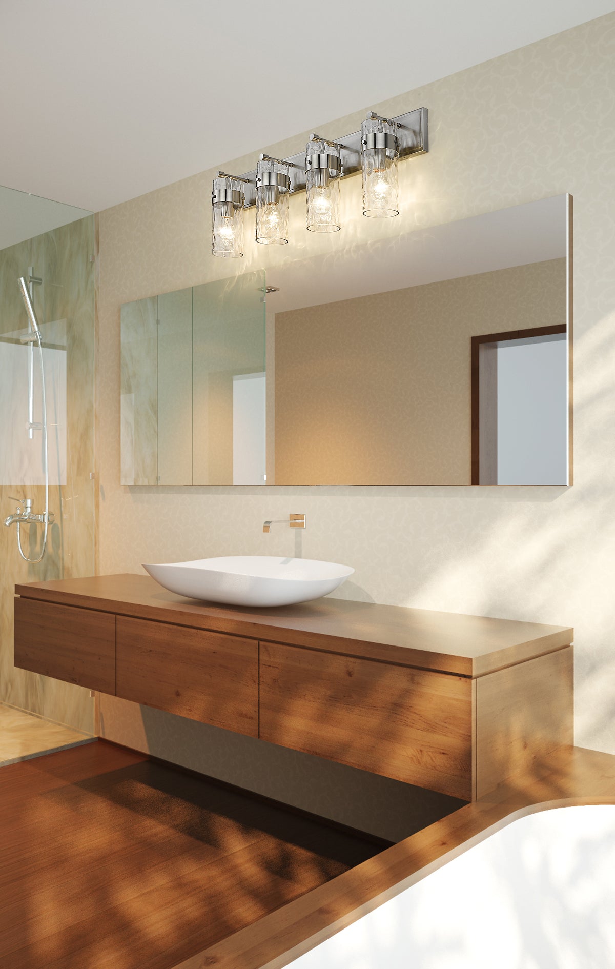 Luminaire de vanité Fontaine Nickel brossé, 34" – vue 2