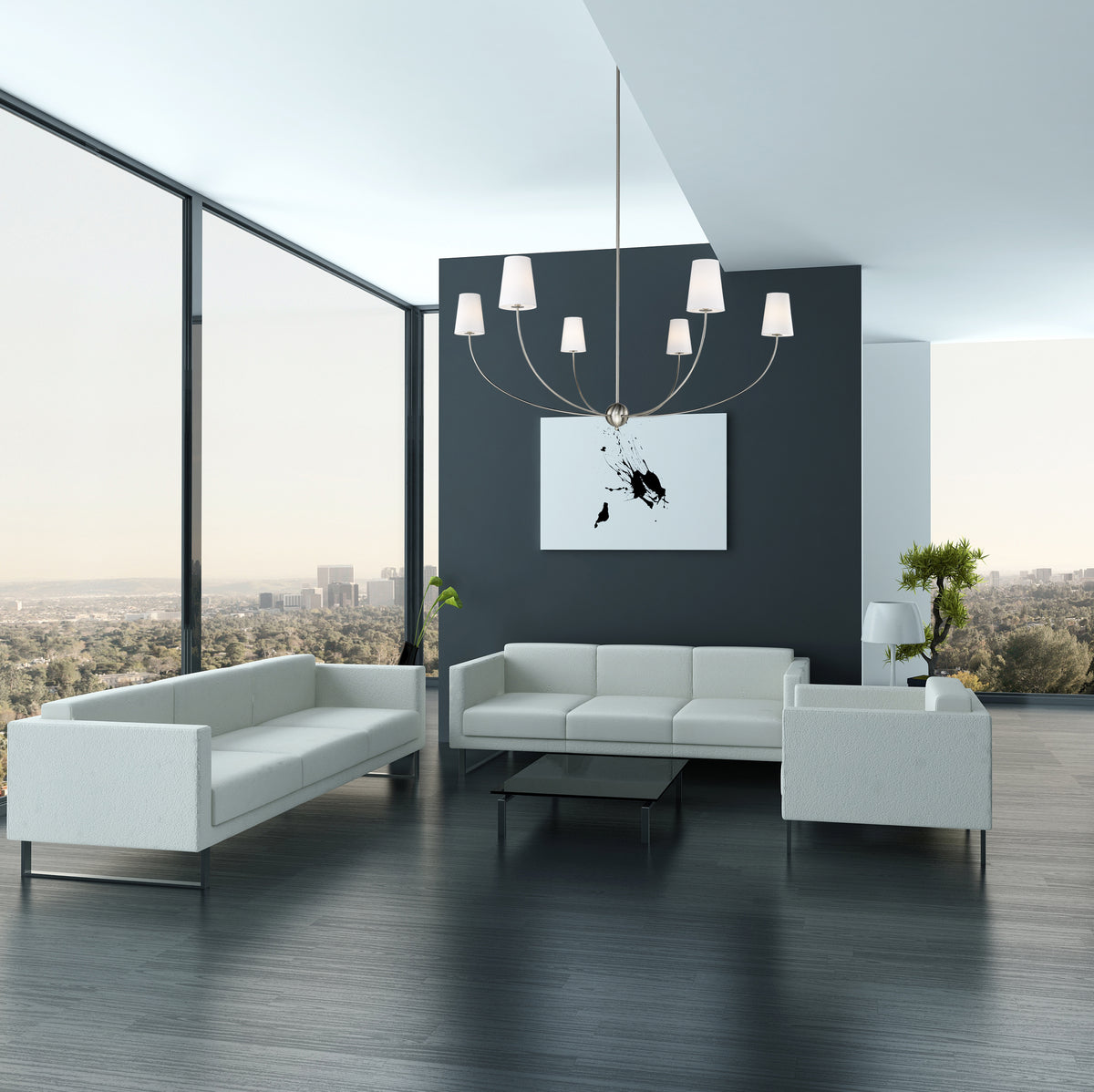 Lustre Shannon Nickel brossé, 62" – vue 2