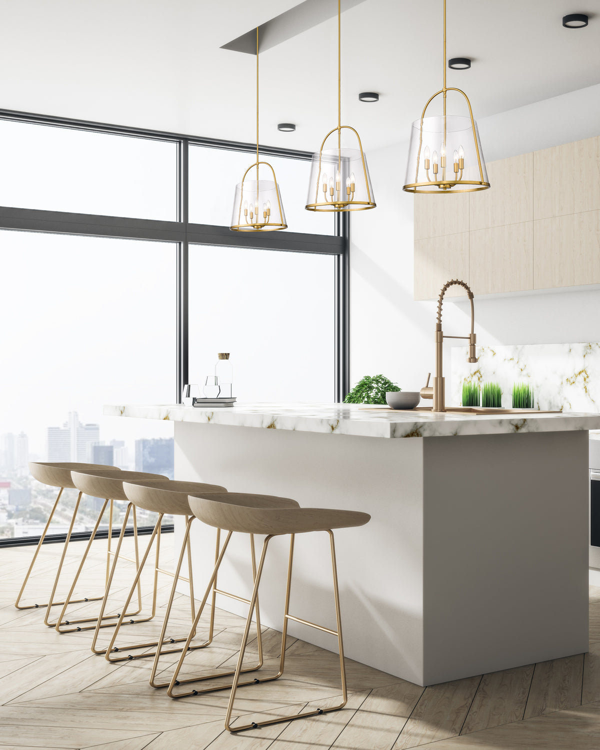 Suspension Archis Or moderne, 18" – vue 2