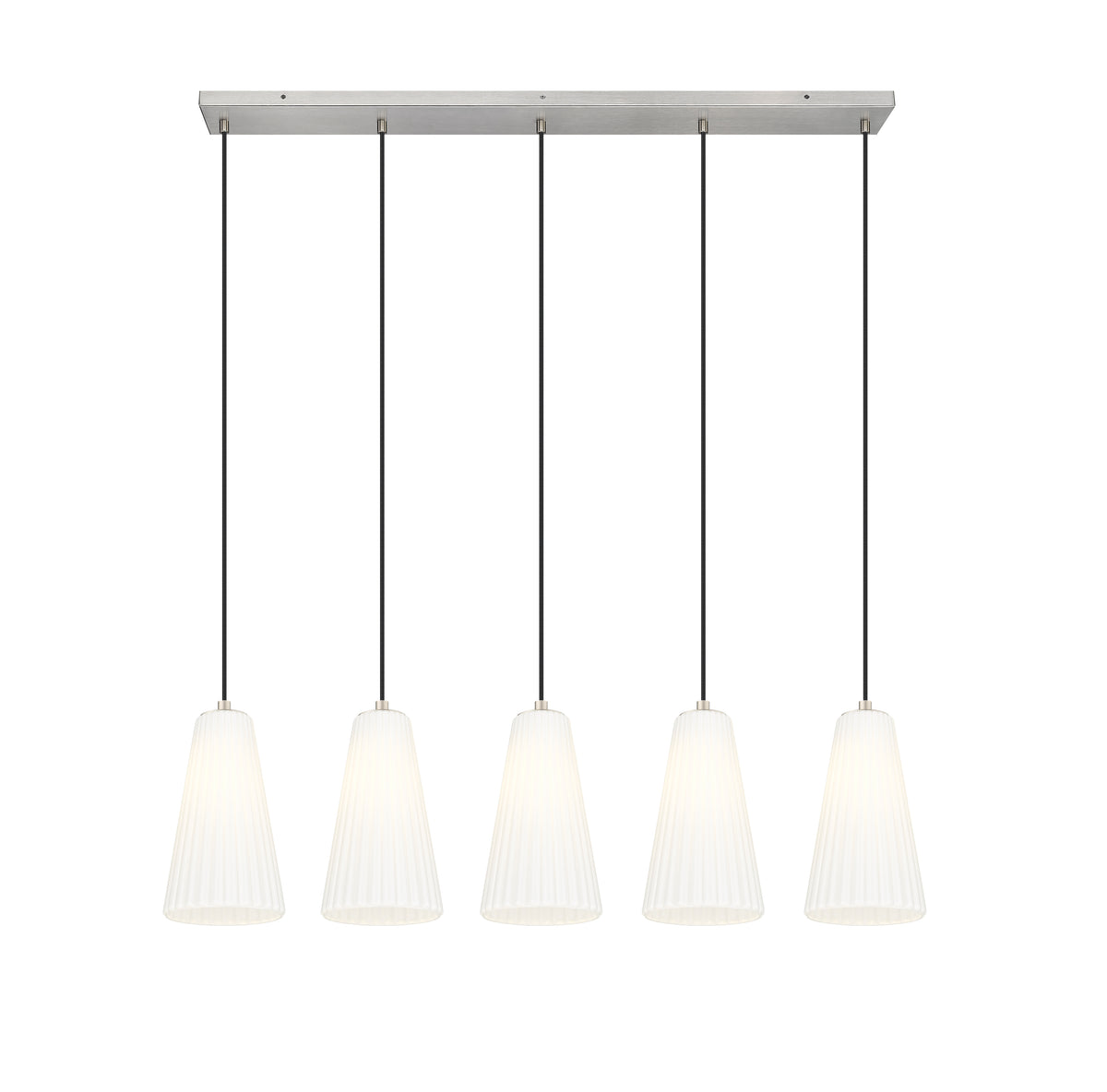 Suspension linéaire multiple Farrell Nickel brossé, 6", nombre ampoules 5 – vue 4