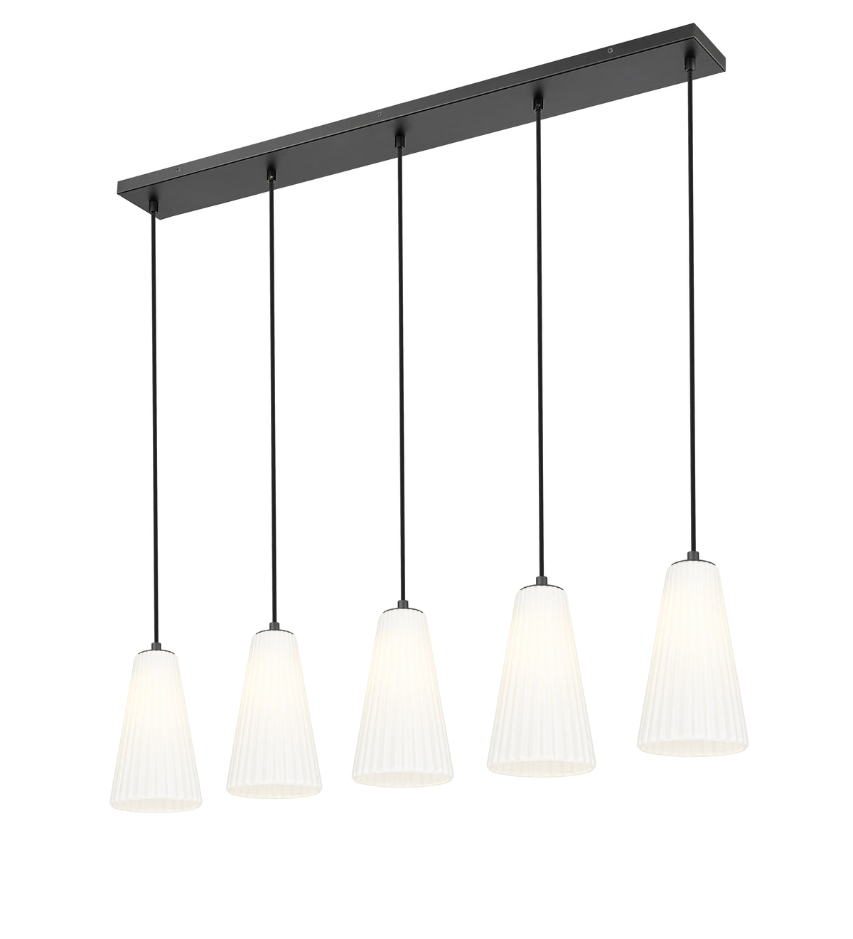 Suspension linéaire multiple Farrell Noir mat, 6", nombre ampoules 5 – vue 5