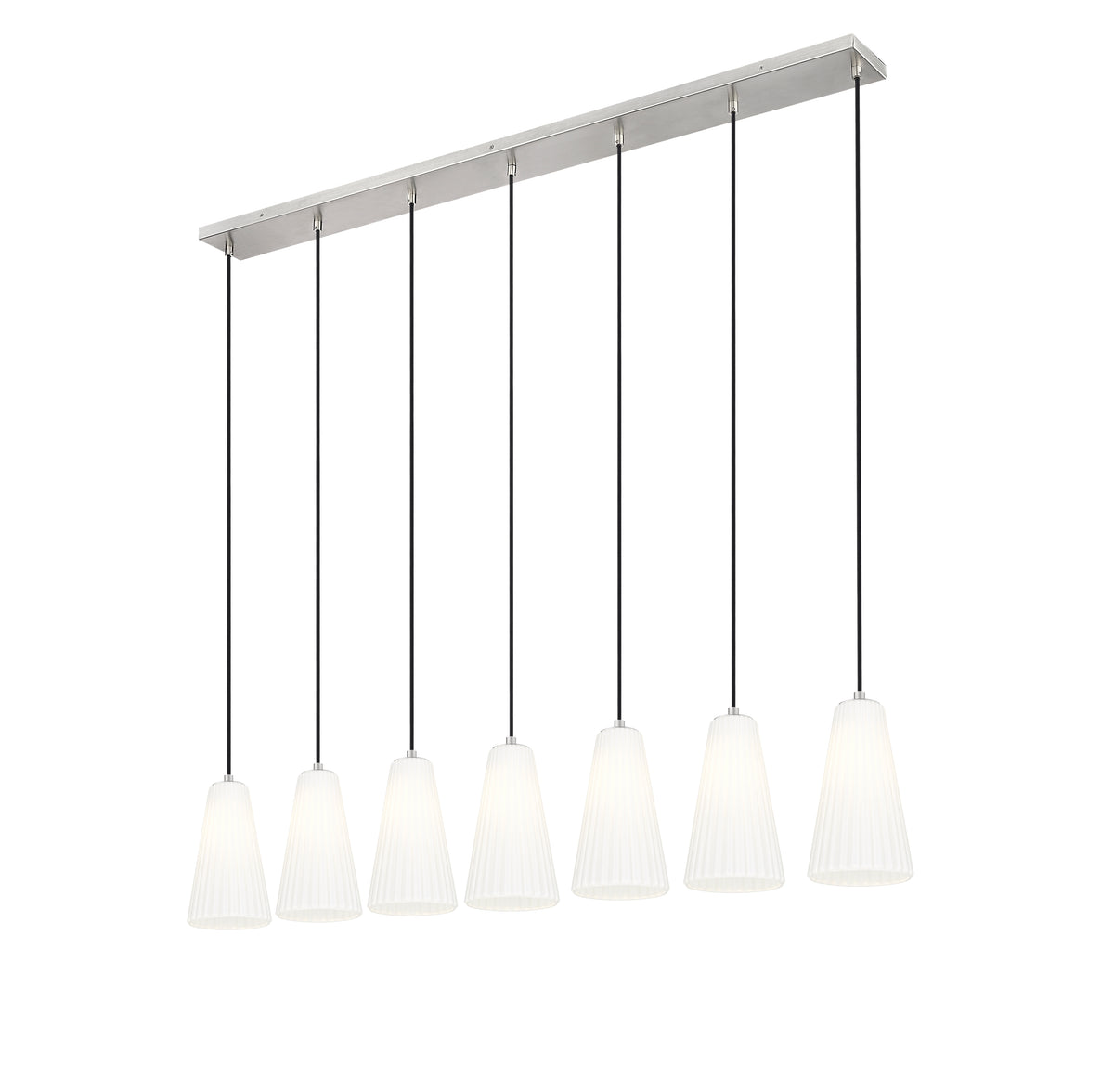 Suspension linéaire multiple Farrell Nickel brossé, 6", nombre ampoules 7 – vue 5