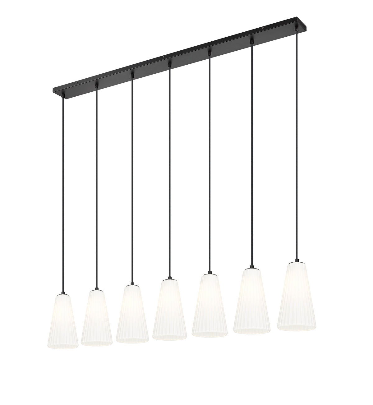 Suspension linéaire multiple Farrell Noir mat, 6", nombre ampoules 7 – vue 5