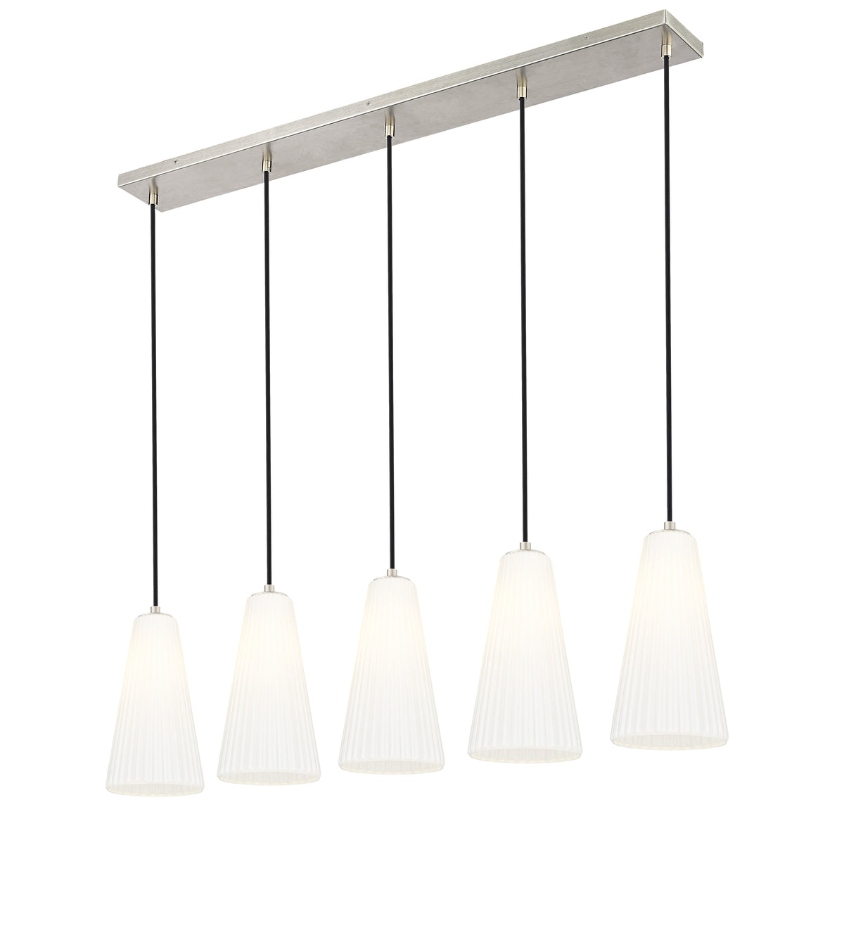 Suspension linéaire multiple Farrell Nickel brossé, 7 1/4", nombre ampoules 5 – vue 5