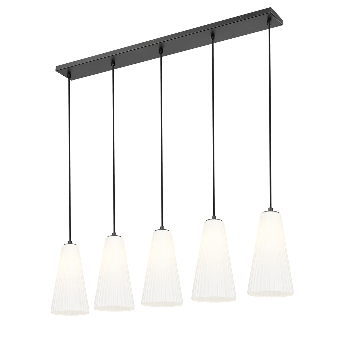 Suspension linéaire multiple Farrell Noir mat, 7 1/4", nombre ampoules 5 – vue 5