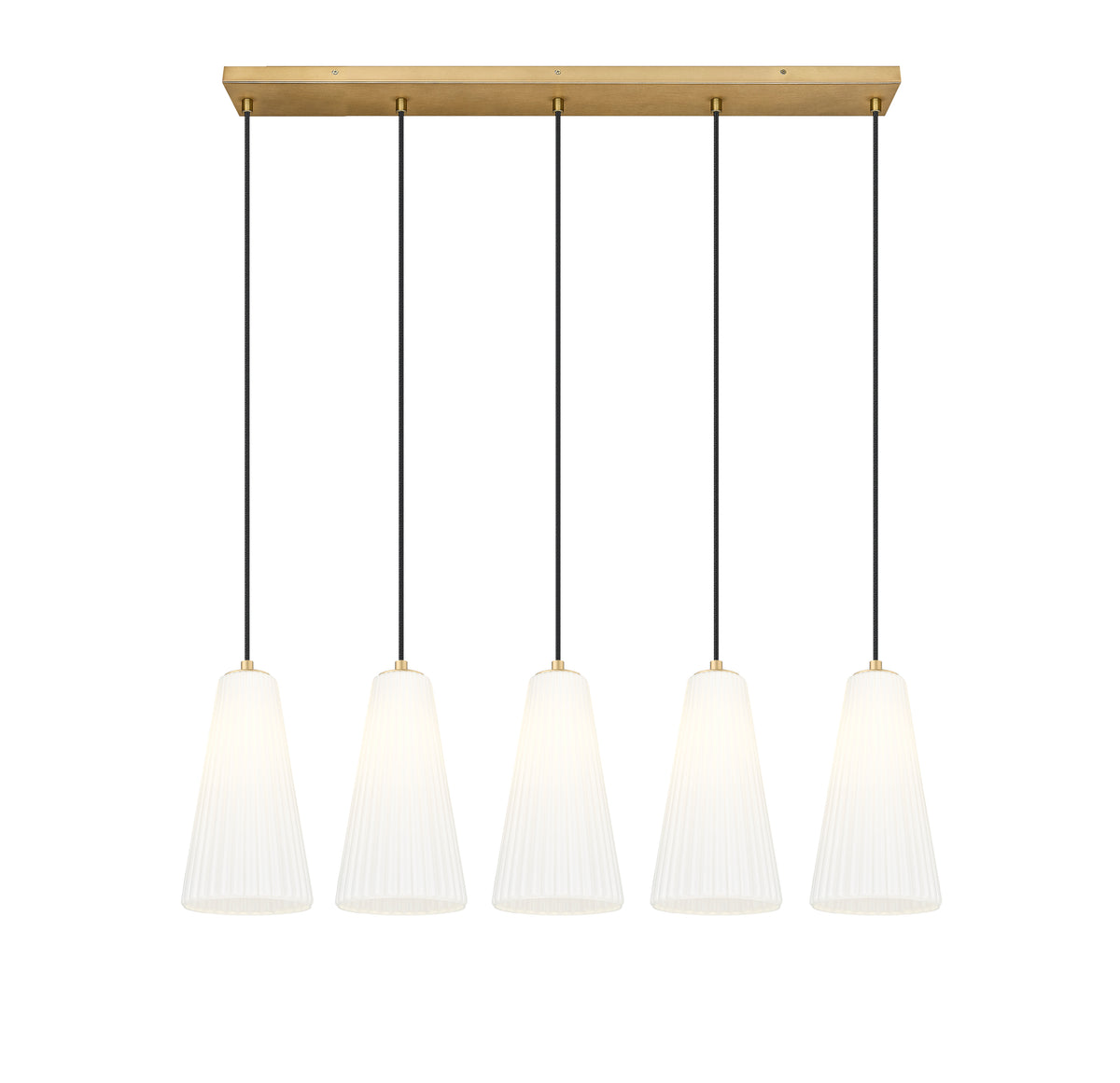 Suspension linéaire multiple Farrell Or moderne, 7 1/4", nombre ampoules 5 – vue 4