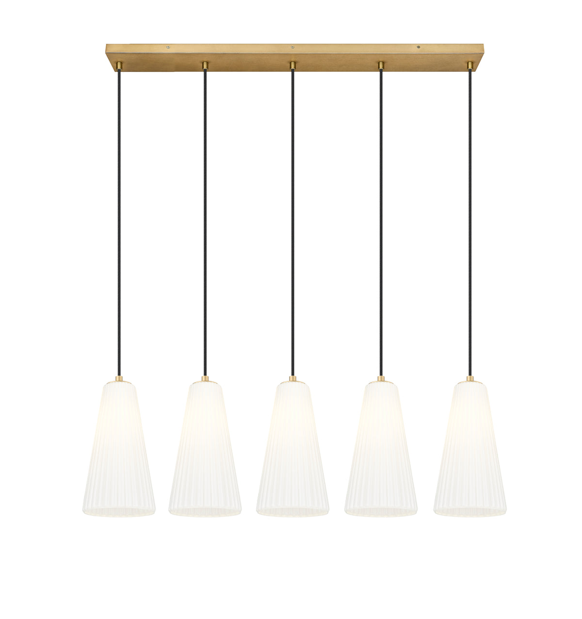 Suspension linéaire multiple Farrell Or moderne, 7 1/4", nombre ampoules 5 – vue 5