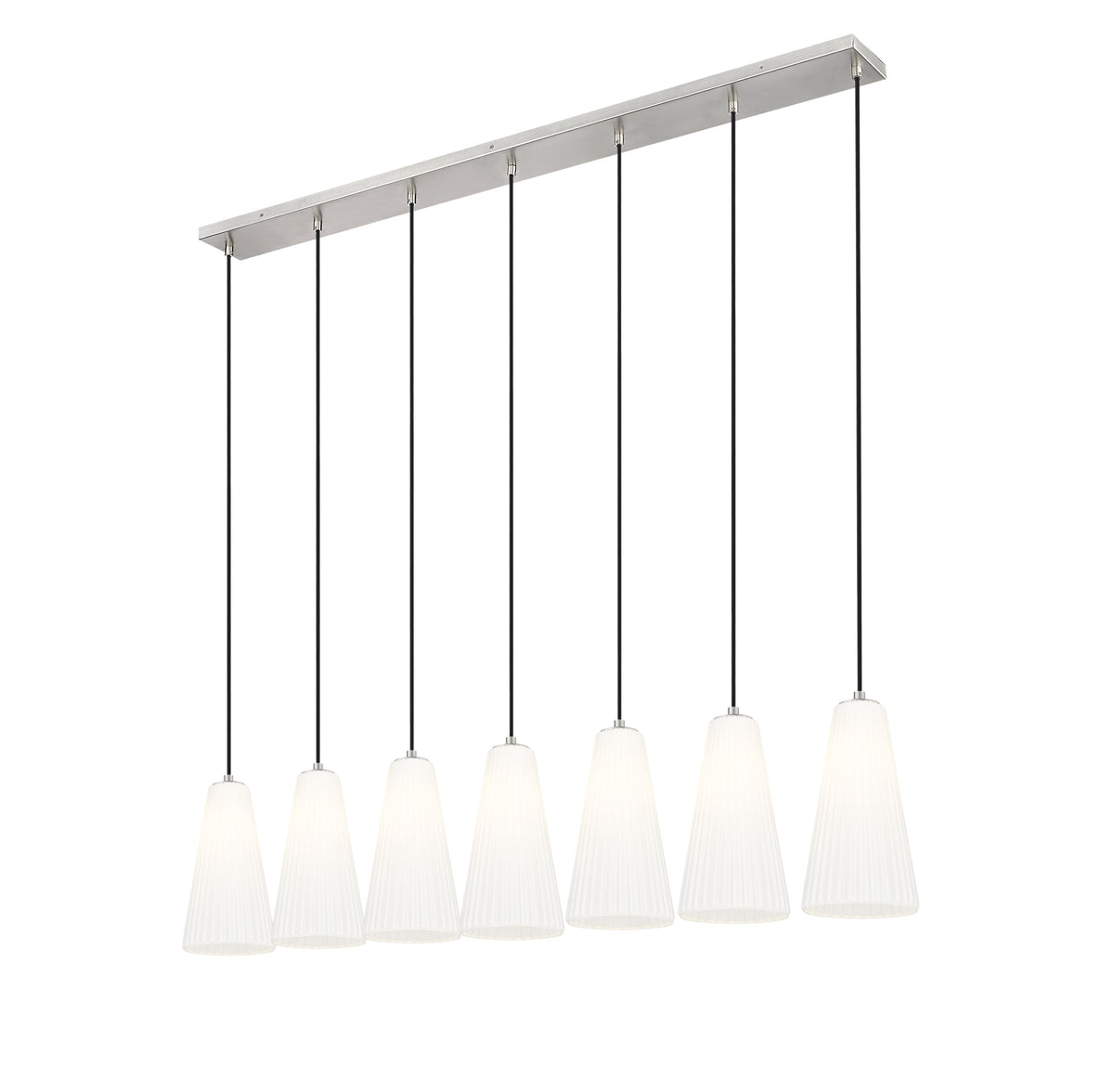 Suspension linéaire multiple Farrell Nickel brossé, 7 1/4", nombre ampoules 7 – vue 5