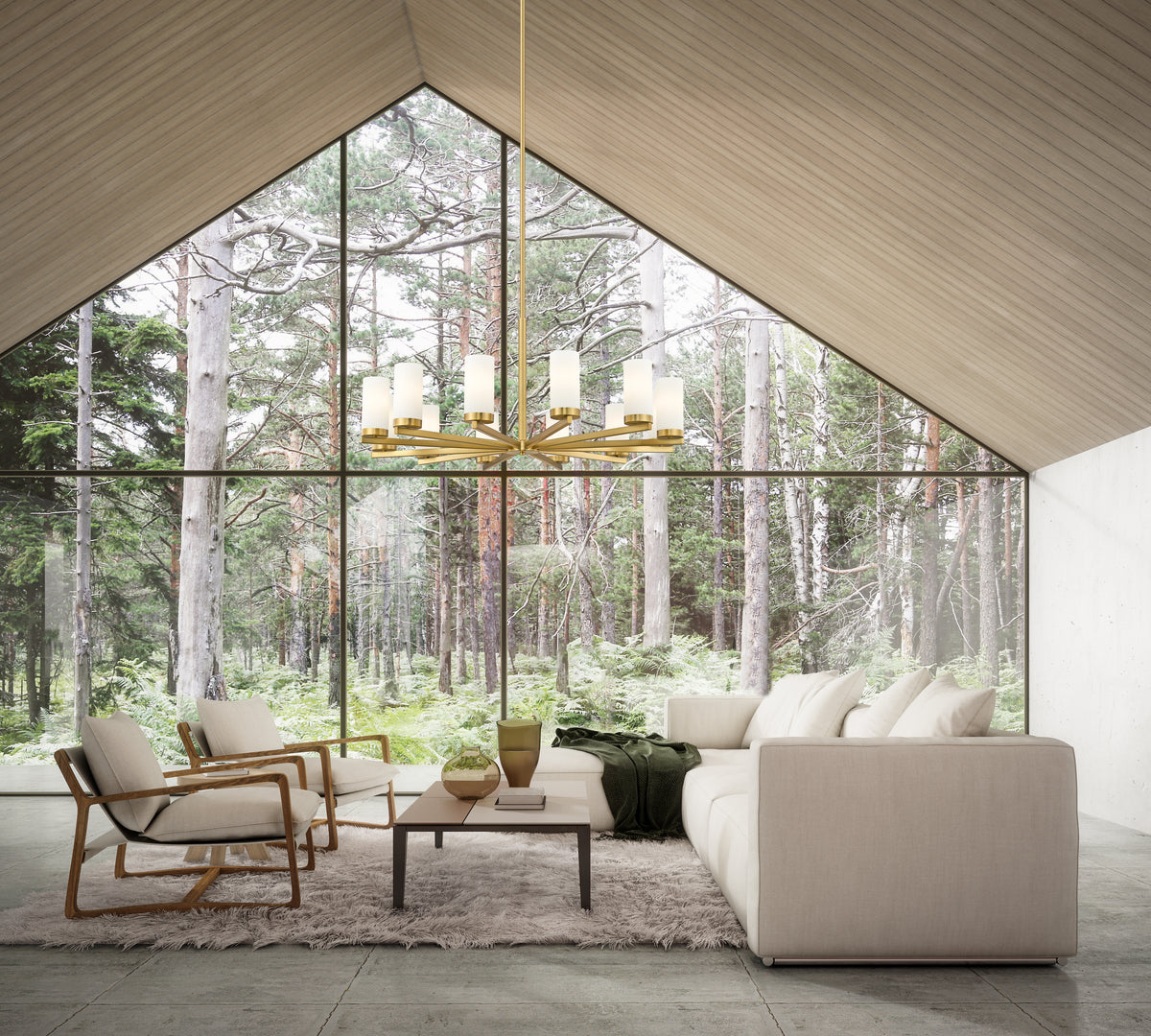 Lustre Danica Or moderne, 39" – vue 2