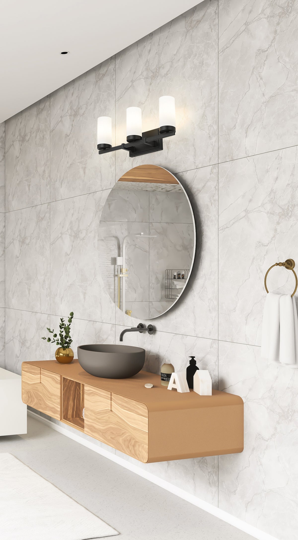 Luminaire de vanité Danica Noir mat, 20 1/2" – vue 3
