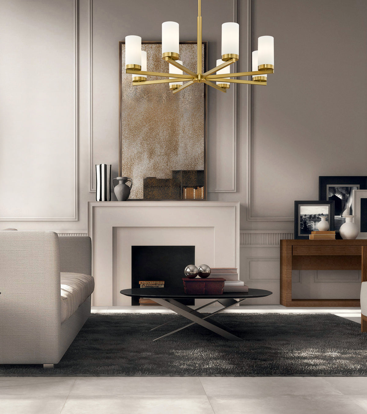 Lustre Danica Or moderne, 31 1/2" – vue 2