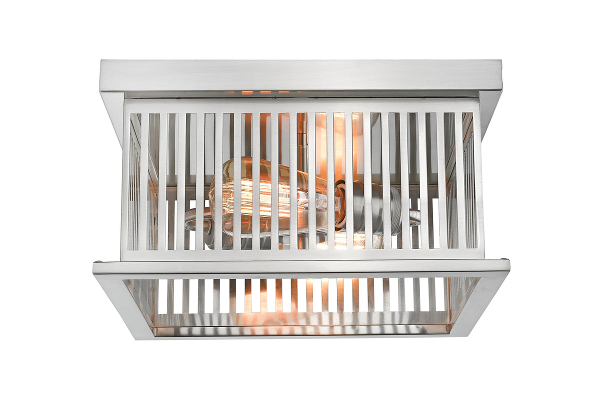 Plafonnier carré Camellia Nickel brossé, 12" – vue 2